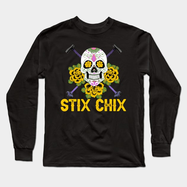 STIX CHIX YELLOW Long Sleeve T-Shirt by Stix